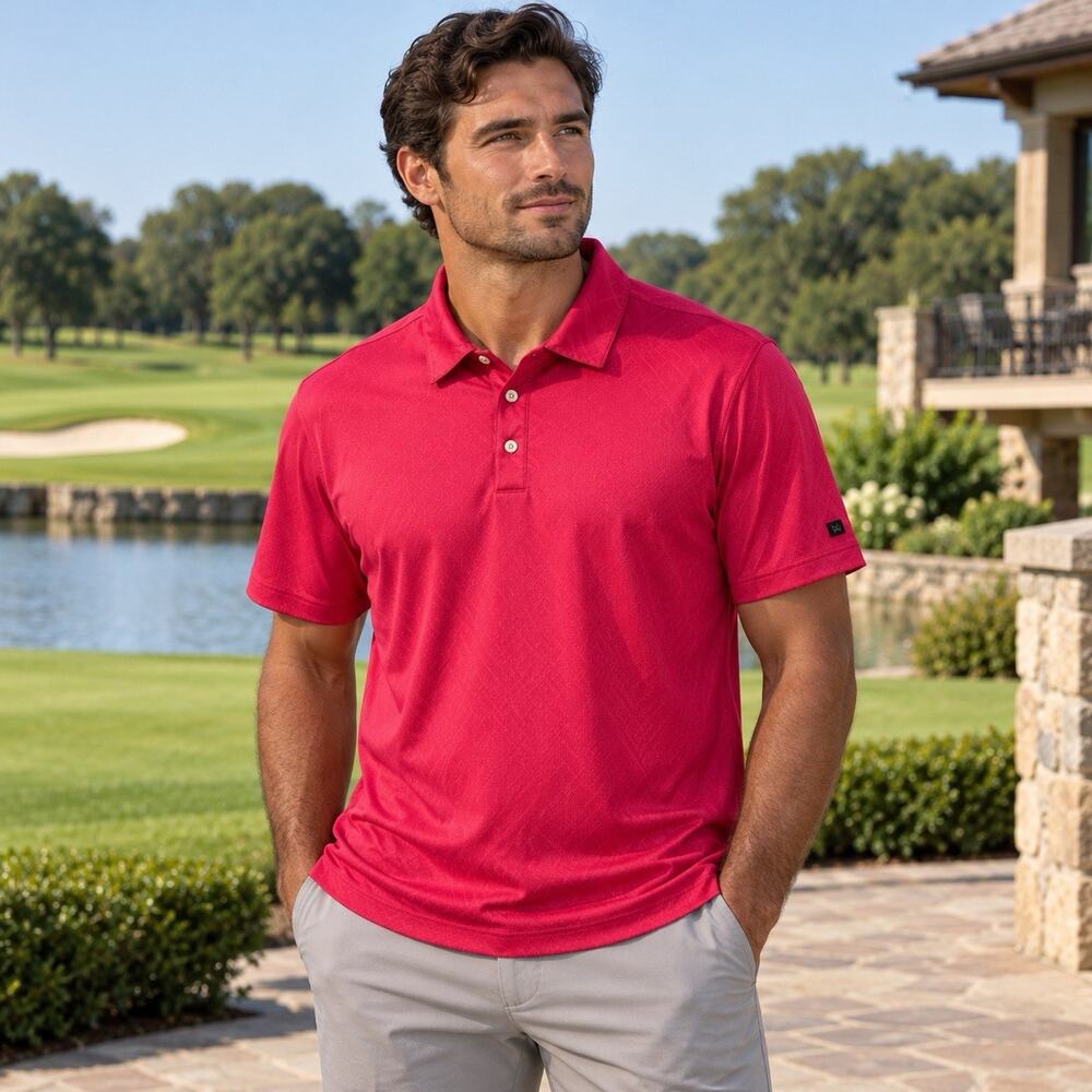Tiger Woods Collection Nike Dri-FIT Golf Polo Men’s M Red Pink Performance